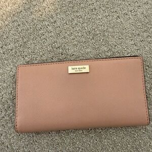 kate spade Saffiano Leather Continental Wallet - Dusty Rose